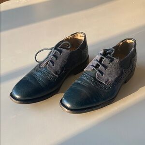 Kid’s Blue Leather Brogues